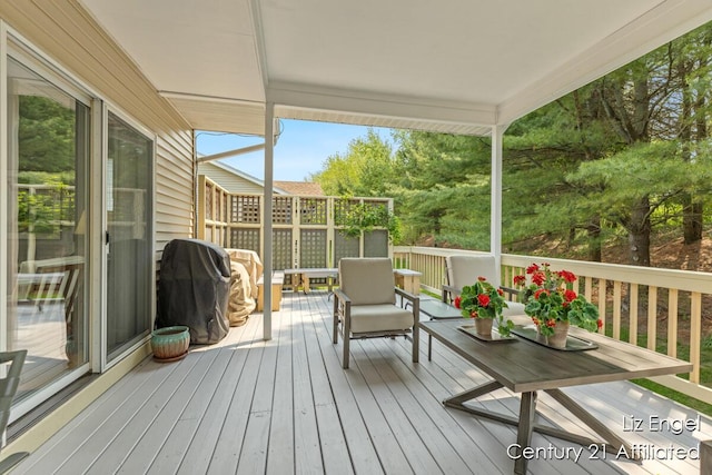 458 Amity St, Douglas, MI 49406 - deck with a grill