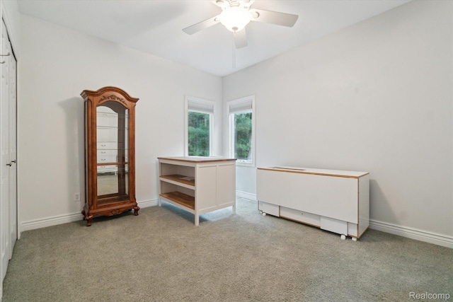 8883 Dixie Hwy, Birch Run, MI 48415 - spare room featuring carpet flooring and ceiling fan