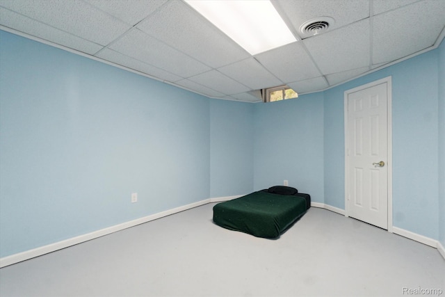 8883 Dixie Hwy, Birch Run, MI 48415 - unfurnished room featuring a drop ceiling and finished concrete floors