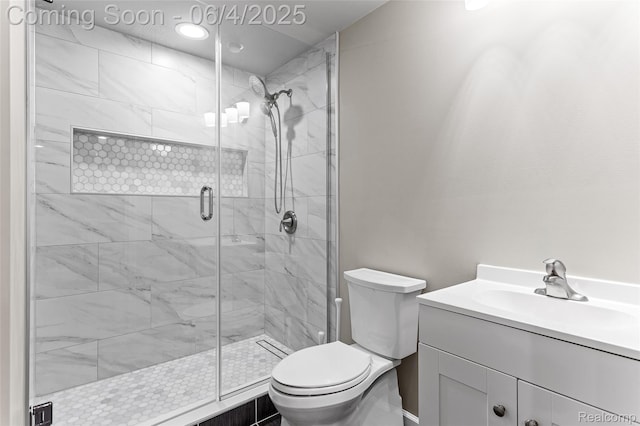 1675 Addison Cir, Walled Lake, MI 48390 - bathroom with toilet, a shower stall, and vanity