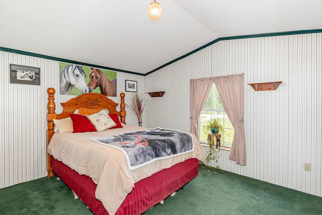 8836 Ora Lake Rd, Hale, MI 48739 - bedroom featuring carpet and lofted ceiling