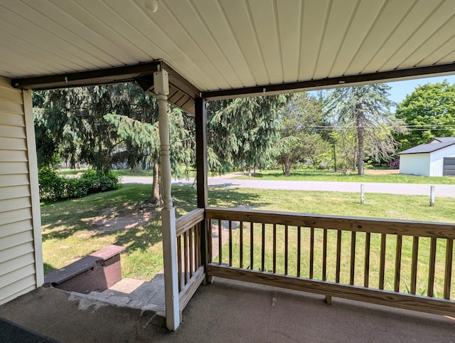 112 Howard St, Gobles, MI 49055 - porch with a yard