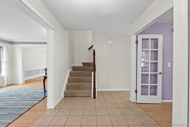 7672 Admiralty Dr, Canton, MI 48187 - stairs featuring baseboards and wood finished floors