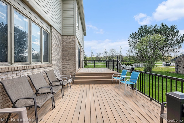 6011 Maple Frst, West Bloomfield, MI 48322 - deck featuring a lawn