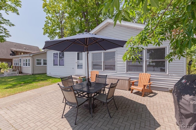 8400 Horton Beach Dr, Manitou Beach, MI 49253 - view of patio with outdoor dining space