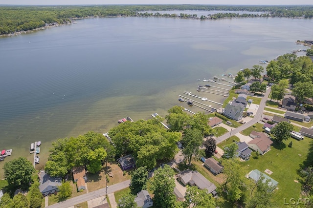 8400 Horton Beach Dr, Manitou Beach, MI 49253 - aerial view of property's location featuring a large body of water