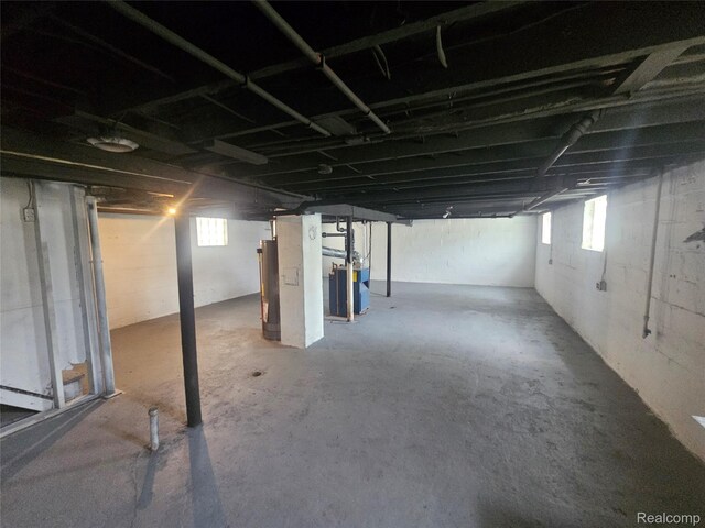 48 W Charlotte St, Ecorse, MI 48229 - basement featuring gas water heater