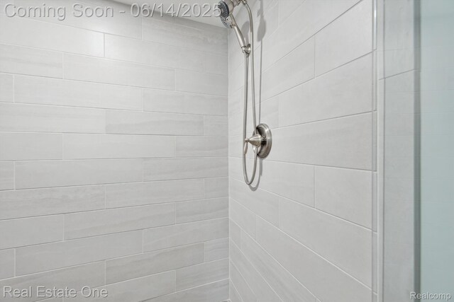 446 Delmar Ct, Highland, MI 48357 - bathroom view of a tile shower