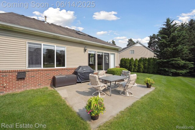 446 Delmar Ct, Highland, MI 48357 - view of patio / terrace with a grill