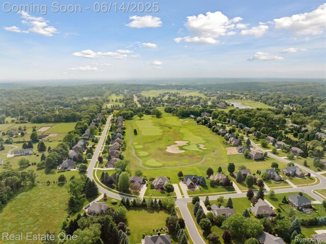 446 Delmar Ct, Highland, MI 48357 - aerial view of residential area featuring a golf course