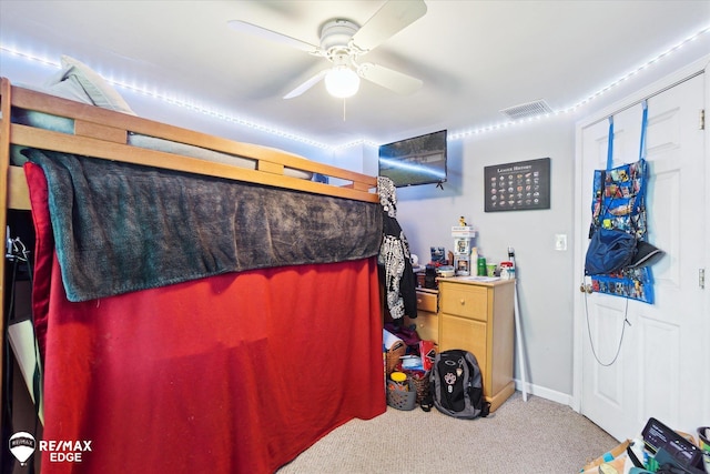 7131 Houghton Dr, Davison, MI 48423 - carpeted bedroom with a ceiling fan and baseboards