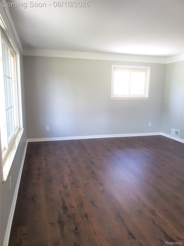 8224 Milburn St, Westland, MI 48185 - spare room featuring dark wood-type flooring and ornamental molding