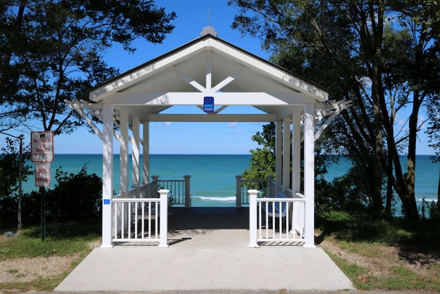 4067 Hillside Trl, New Buffalo, MI 49117 - view of home's community featuring a gazebo and a water view