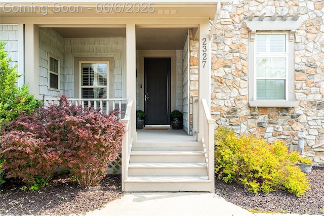 2327 Cherry Tree Ln, Grand Blanc, MI 48439 - view of exterior entry with stone siding