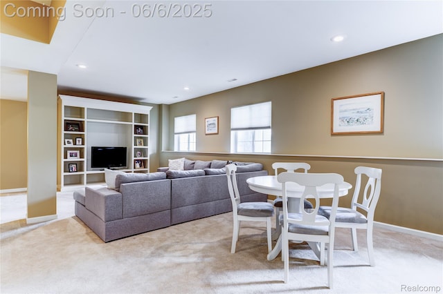 2327 Cherry Tree Ln, Grand Blanc, MI 48439 - carpeted living area with recessed lighting and baseboards