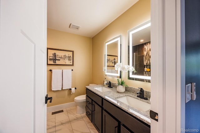 215 W Fifth Ave Unit 2, Flint, MI 48502 - bathroom with marble finish flooring and double vanity