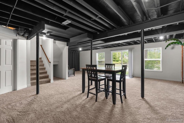 2230 Briar Rdg, Wolverine Lake, MI 48390 - carpeted dining area featuring stairs