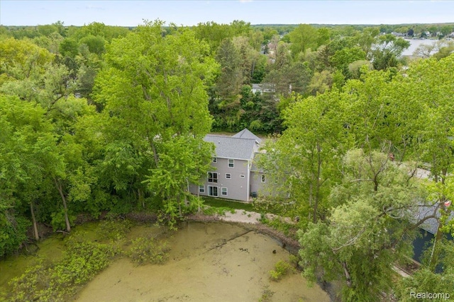 2230 Briar Rdg, Wolverine Lake, MI 48390 - aerial view of property and surrounding area featuring a forest