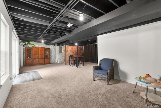 2230 Briar Rdg, Wolverine Lake, MI 48390 - below grade area with carpet, electric panel, and bar area