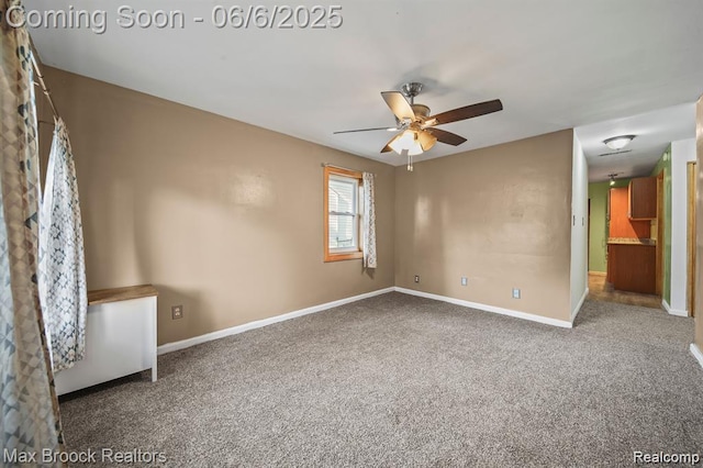 7713 Jackson St, Taylor, MI 48180 - carpeted empty room featuring a ceiling fan and baseboards