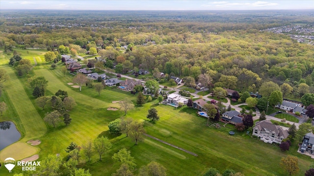 9705 Burning Tree Dr, Grand Blanc, MI 48439 - aerial view of residential area featuring a golf course and a large body of water