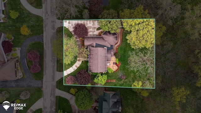 9705 Burning Tree Dr, Grand Blanc, MI 48439 - aerial view of property's location with property parcel outlined