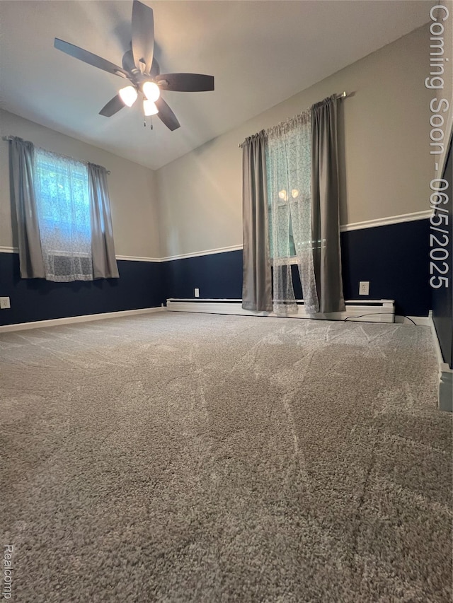 6255 Clarkston Rd, Clarkston, MI 48346 - spare room featuring ceiling fan, carpet, and baseboards