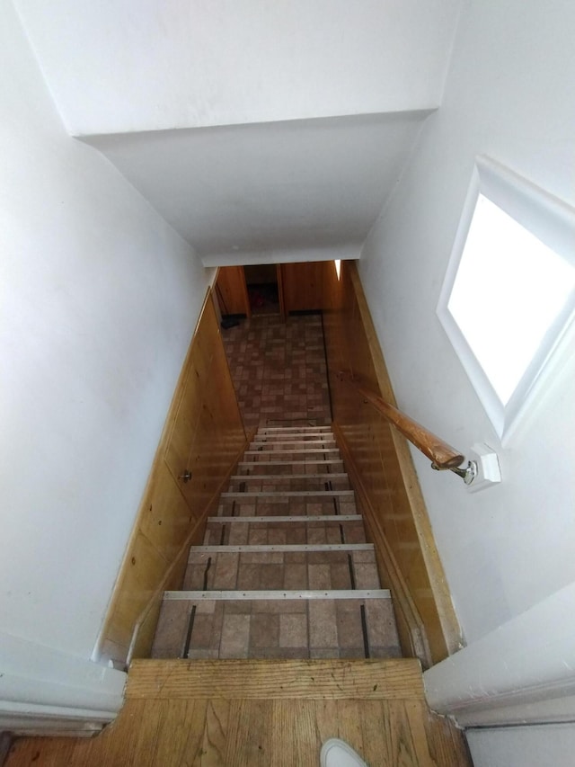 8383 Dixie Ln, Dearborn Heights, MI 48127 - staircase with brick flooring