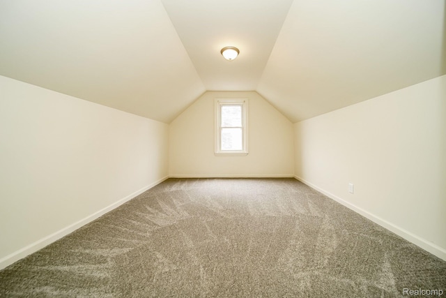 15400 Sprenger Ave, Eastpointe, MI 48021 - bonus room featuring carpet, baseboards, and vaulted ceiling