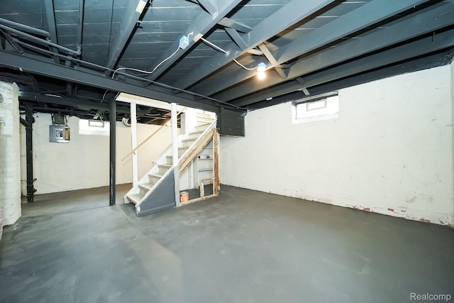 15400 Sprenger Ave, Eastpointe, MI 48021 - basement with stairway and electric panel