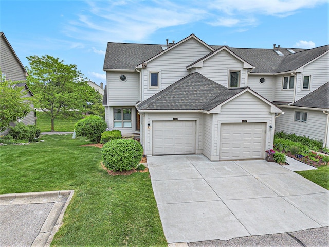 3451 Bent Trail Dr, Ann Arbor, MI 48108 - traditional home featuring driveway, a front lawn, a garage, and roof with shingles