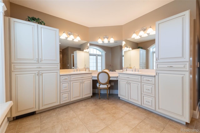 6312 S Graham Rd, Saint Charles, MI 48655 - bathroom featuring vanity and tile patterned floors