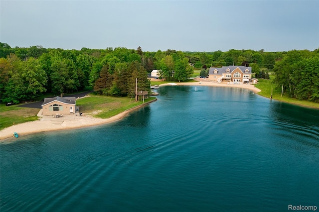 6312 S Graham Rd, Saint Charles, MI 48655 - view of subject property with a large body of water and a forest