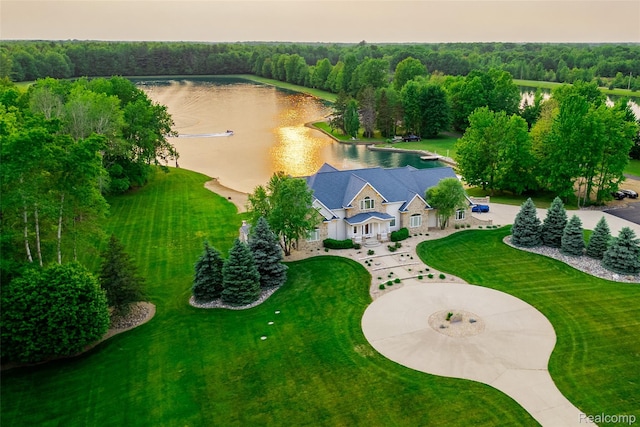 6312 S Graham Rd, Saint Charles, MI 48655 - drone / aerial view of a large body of water and a forest