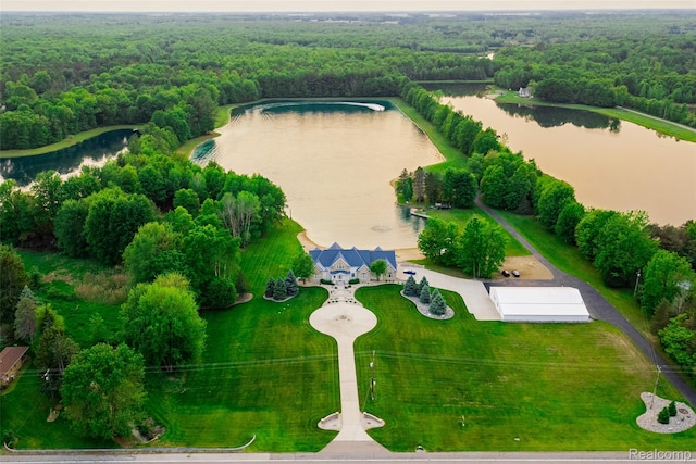 6312 S Graham Rd, Saint Charles, MI 48655 - aerial view of a heavily wooded area and a nearby body of water