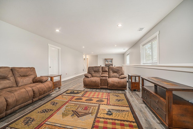 1749 Fairview Dr, Allegan, MI 49010 - living room featuring wood finished floors and recessed lighting