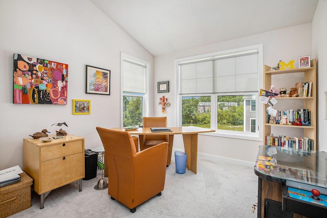 2990 Stoke Way, Ann Arbor, MI 48105 - office space featuring light carpet, lofted ceiling, and baseboards