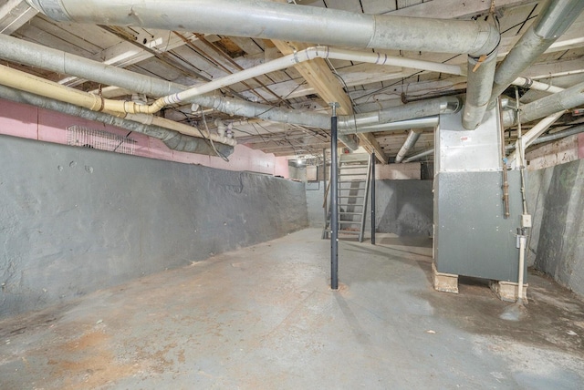 64 E Grand Circle Ave, Battle Creek, MI 49037 - unfinished basement with heating unit