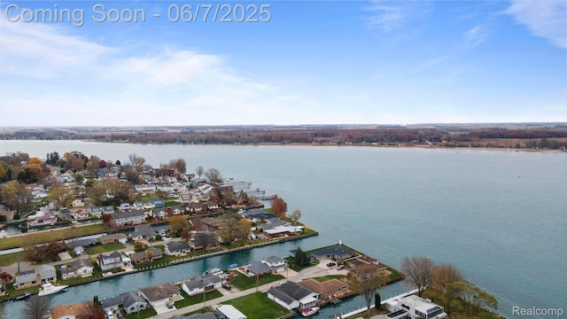 114 Interlochen Dr, Algonac, MI 48001 - aerial overview of property's location with a nearby body of water and nearby suburban area