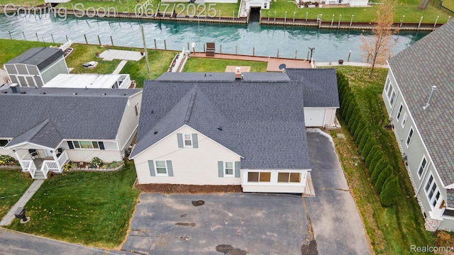 114 Interlochen Dr, Algonac, MI 48001 - view from above of property with a nearby body of water