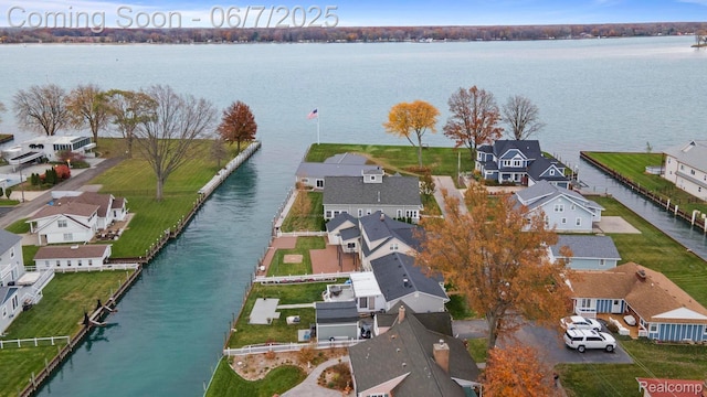 114 Interlochen Dr, Algonac, MI 48001 - aerial view of residential area with a large body of water