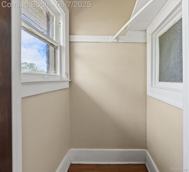 5302 Burns St, Detroit, MI 48213 - walk in closet featuring wood finished floors