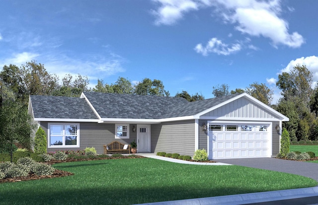 F Walton Rd, Kingsley, MI 49649 - single story home featuring a front yard, asphalt driveway, an attached garage, and roof with shingles
