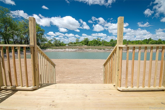 5730 Cavendar Dr, Mount Pleasant, MI 48883 - deck with a water view