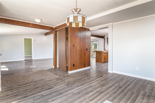 5730 Cavendar Dr, Mount Pleasant, MI 48883 - unfurnished room featuring dark wood-style floors and baseboards