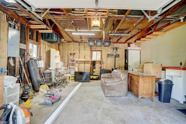 2284 E Frances Rd, Clio, MI 48420 - below grade area with electric panel