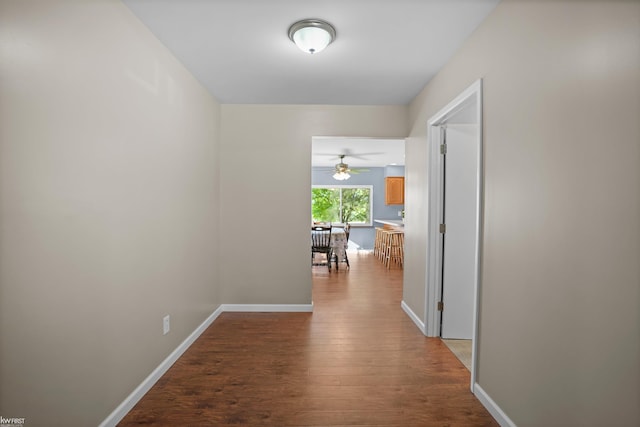 2284 E Frances Rd, Clio, MI 48420 - corridor with wood finished floors and baseboards