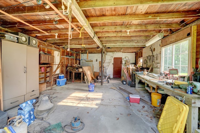 2284 E Frances Rd, Clio, MI 48420 - below grade area with a workshop area