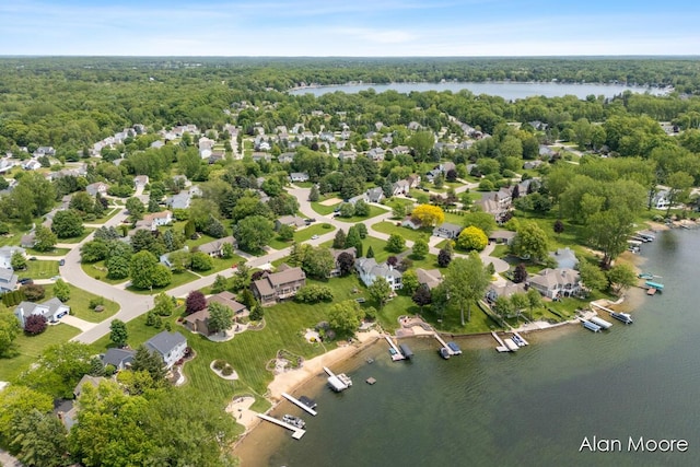 6574 Gran Via Dr NE, Rockford, MI 49341 - bird's eye view of a nearby body of water and a heavily wooded area