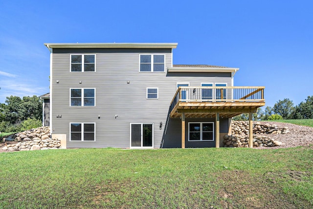 233 Markus Glen Dr, Plainwell, MI 49080 - back of house featuring a yard and a deck